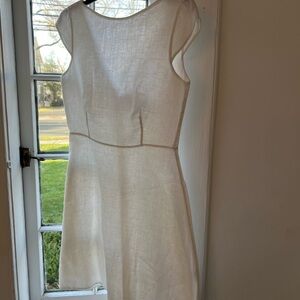 Elegant White Linen Theory Dress